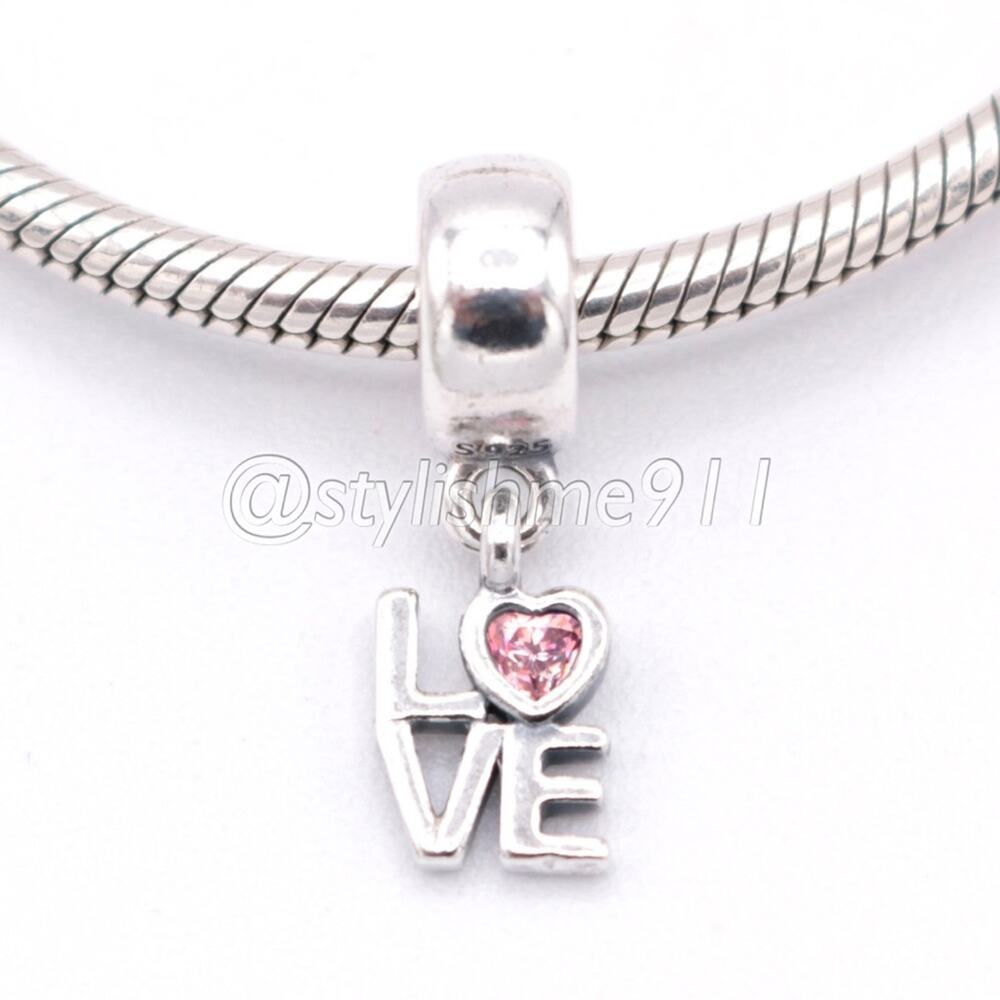 Authentic PANDORA LOVE Dangle - 791253CZS - Picture 2 of 11